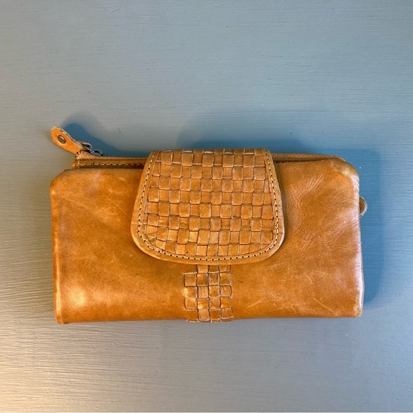 Handbags - Leather handcrafted woven wallet